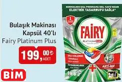 FAİRY PLATİNUM PLUS BULAŞIK MAKİNESİ KAPSÜL 40'LI
